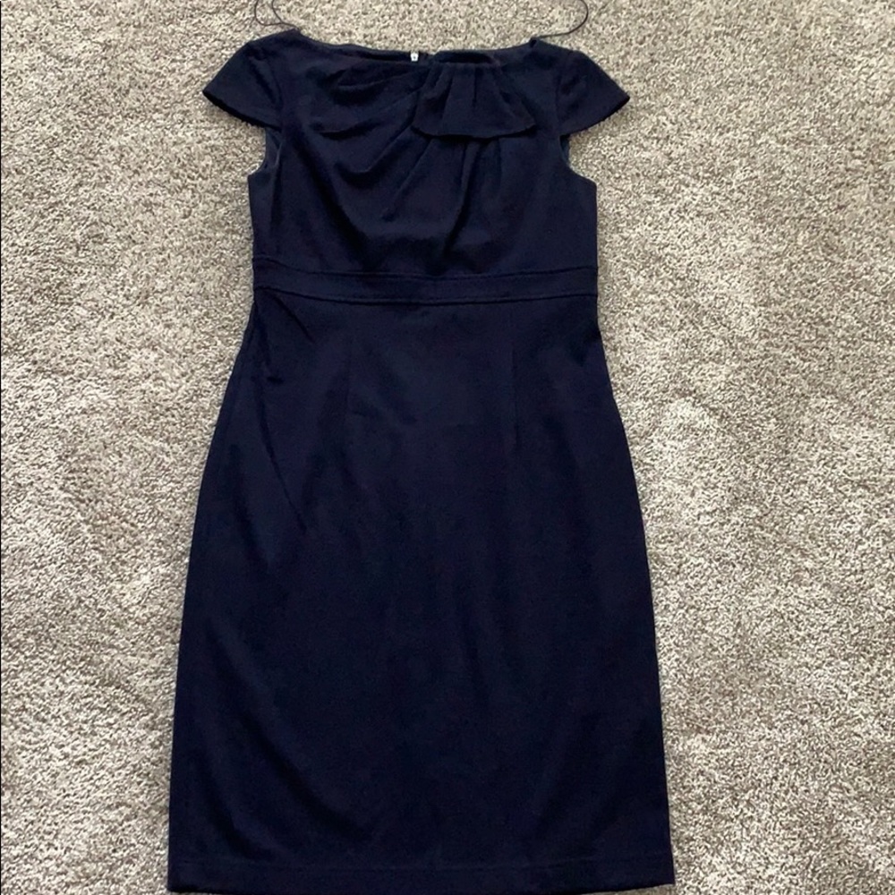 Work dress, cap sleeves in Navy blue